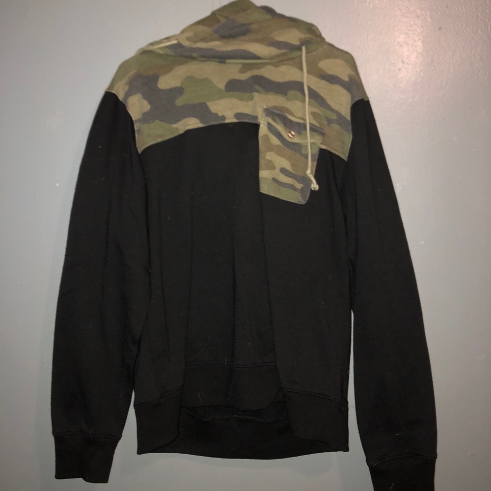 Black and Cameo Turtleneck sweater hoodie size M